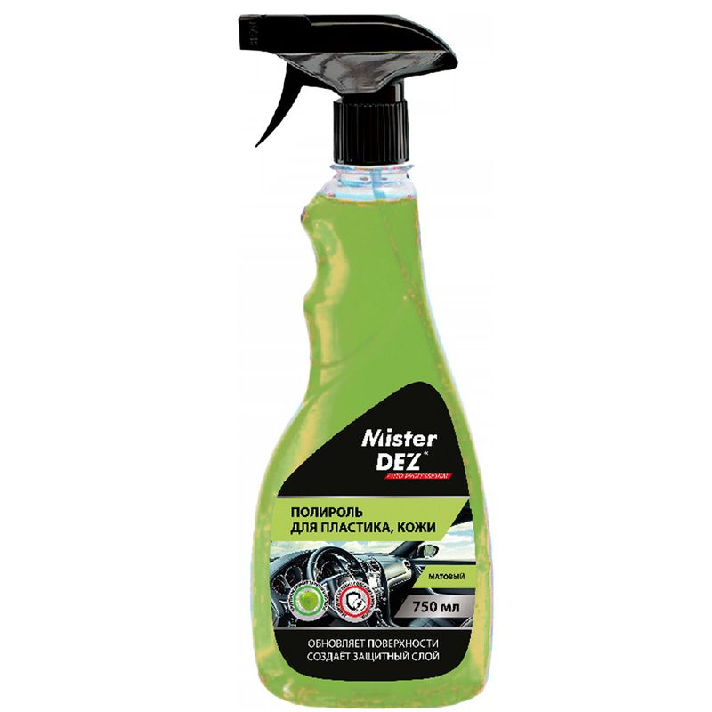 Полироль MISTER DEZ AUTO PROFESSIONAL 750мл. 2354 "Яблоко" (д/пластика, кожи матовая)