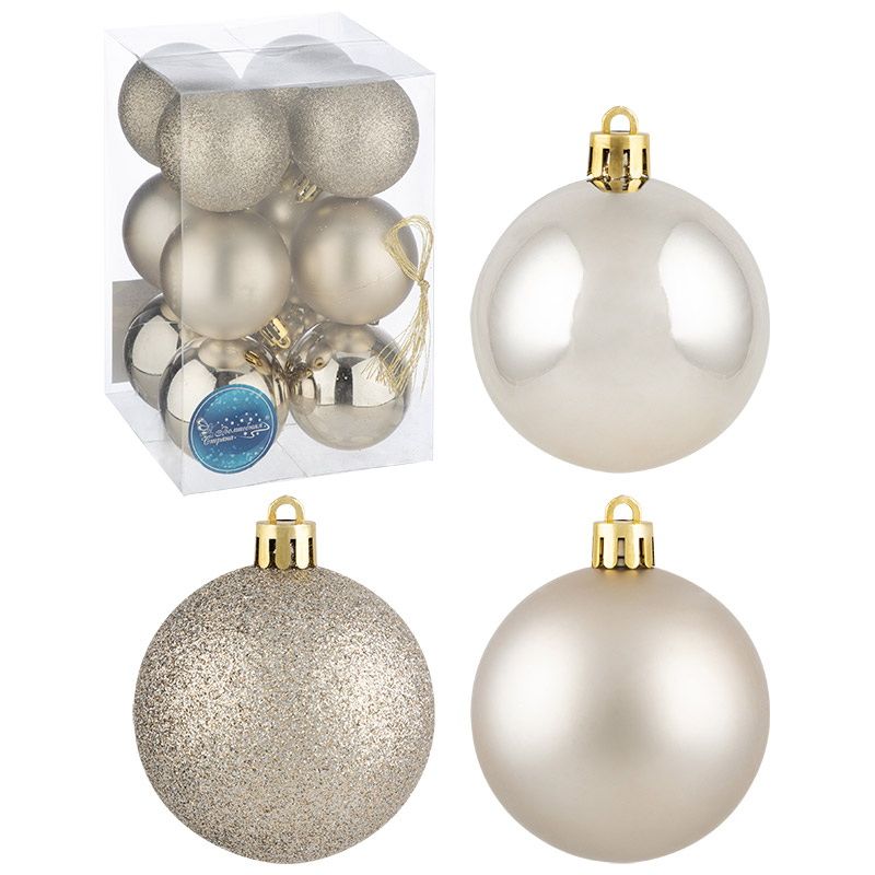 Шары SYQA-0123165-06 (набор 12шт.) d6см. 106325 (золотая шампань) Скр. Шары SYQA-0123165-06 (набор 12шт.) d6см. 106325 (золотая шампань) Скр.