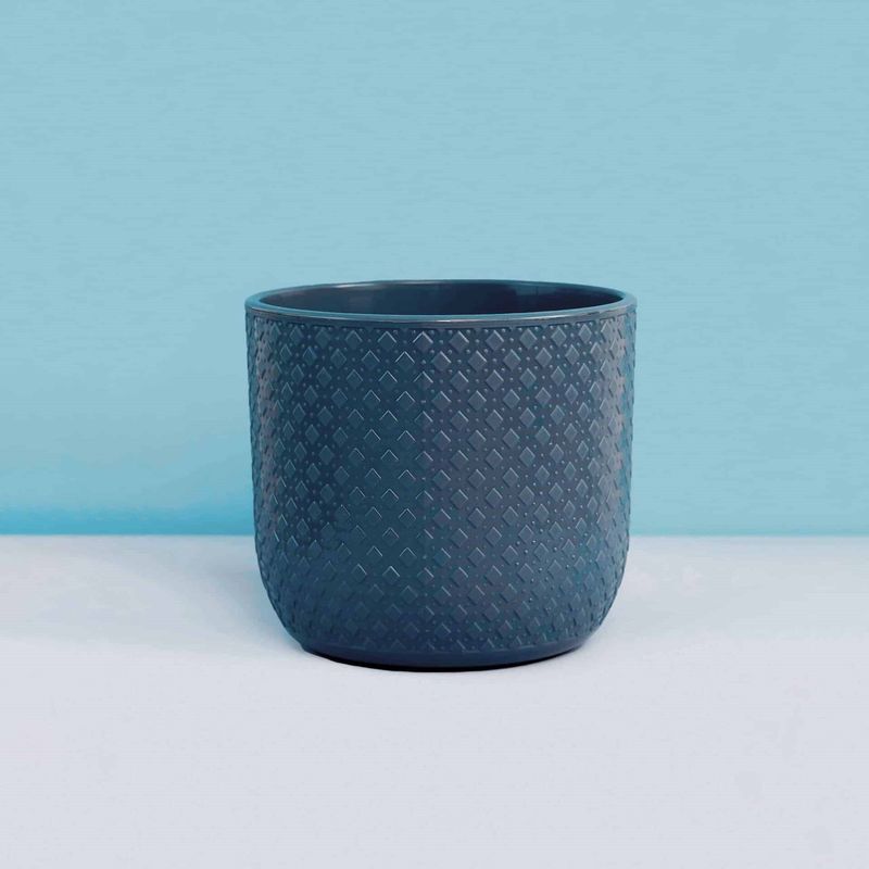 Горшок д/цв. КЛЕВЕР 1,8л. со вставкой 2218 (антрацит) ДП