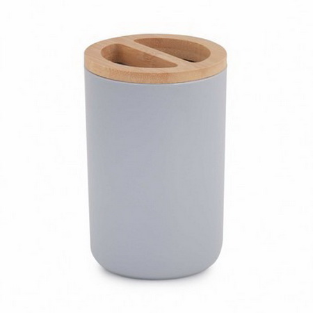 Подставка д/зуб.щеток БАМБУК М8057 (серый)