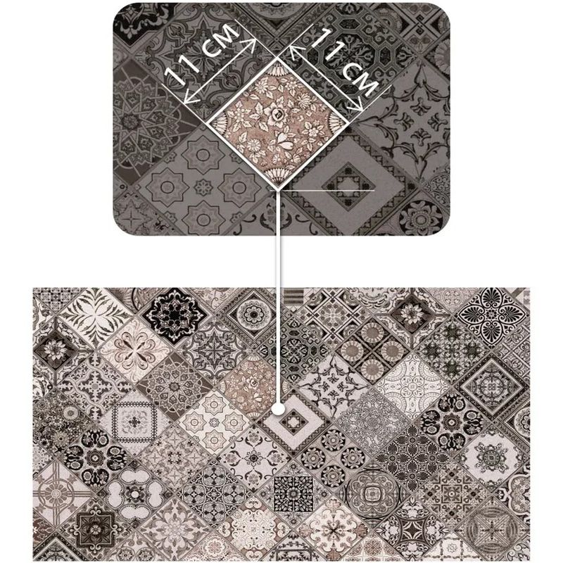 Коврик напольный  SH Icarpet PRINT 80*120 "Плитка Тоскана" влаговп. 840090 (мокко) Ш