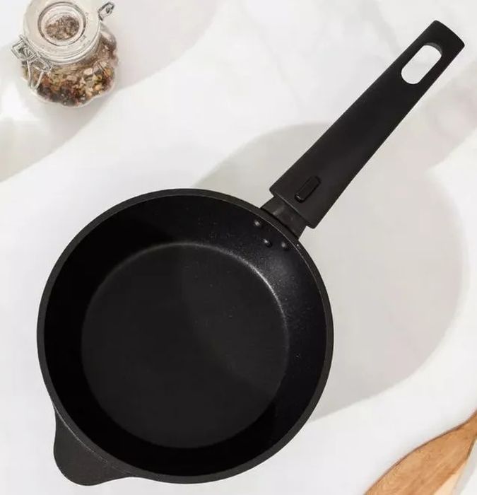 Сковорода Волг. а/пр. "Уля" d160мм. "Природный камень" 21302 со съемн.руч. ст. крышк.