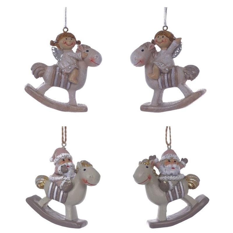 Подвесн.украш. "Ангел/Дед Мороз" 824927 (6*2,5*6,5см )Р