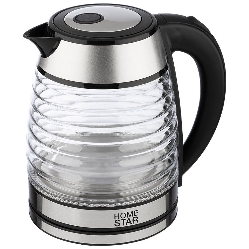 Чайник эл. HOMESTAR HS-1046 108854 (1,5кВт, 1,5л.) стекло (диск) Скр.