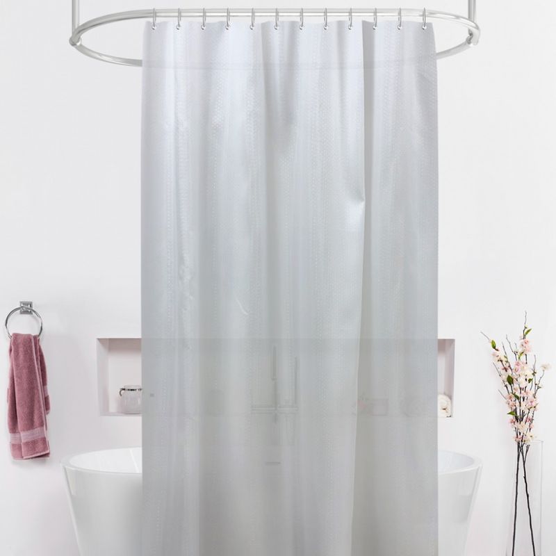 Занавес д/ван.комн. 180*200см. 13272 Жаккард звезды белый ВТ-829900 М.