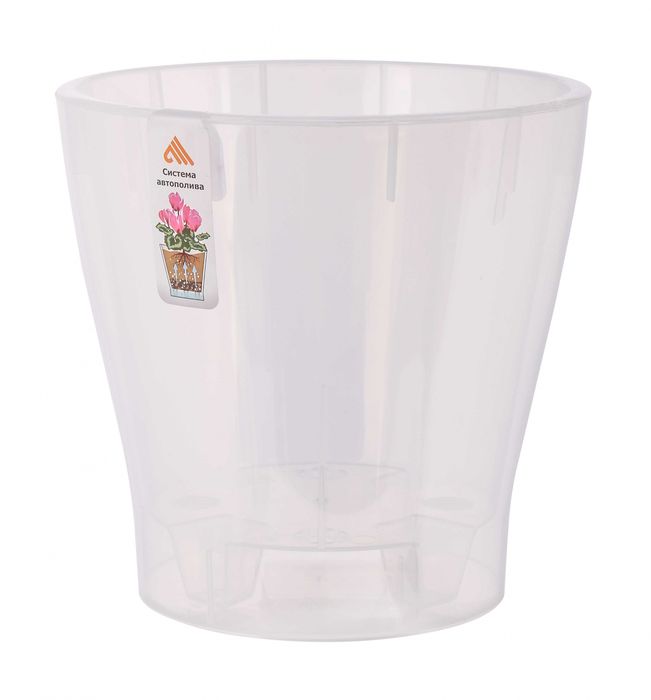 Горшок д/цв. "Лея"  3,6л. двойной (с автополивом) М7884 д/орхидеи (прозрачный)