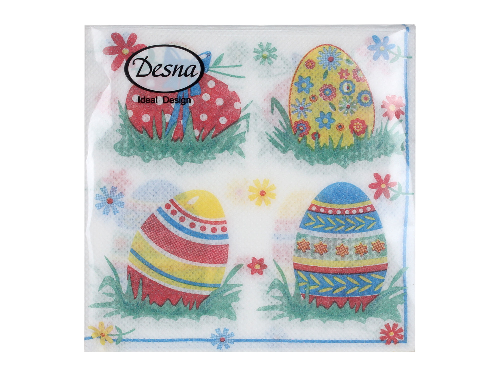 Салфетки бумажные 1сл. Design 22696 (24*24см.) 40шт. "Пасхальные яйца"  РБ