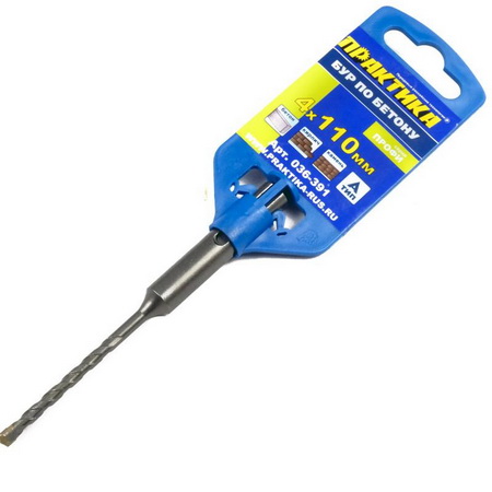 Бур (сверло по бетону) SDS-plus ПРАКТИКА  4*110мм 036-391 "Профи"