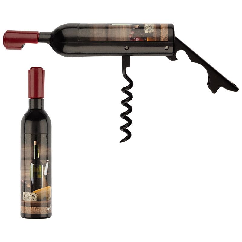 Штопор/консервооткрыватель SOMMELIER 985977 в виде бутылки с магнитом Скр