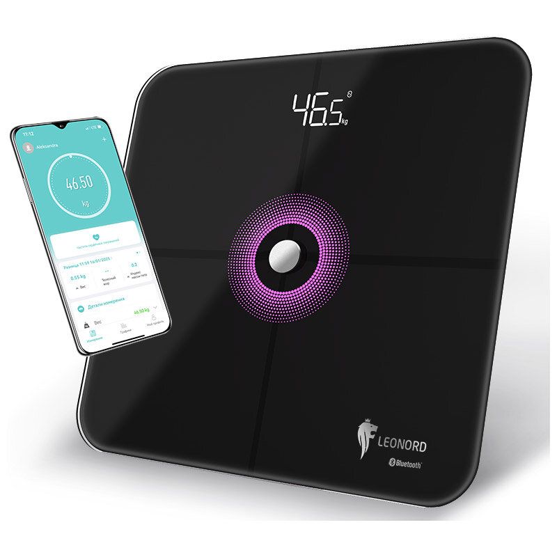 Весы напол. LEONORD LE-1274 109930 (180кг.) Bluetooth электрон. Скр
