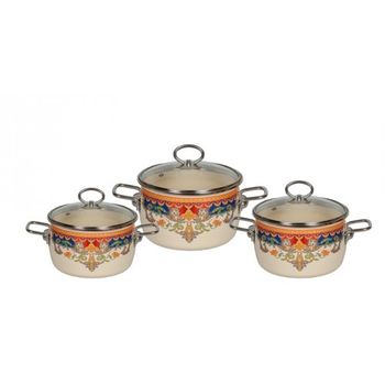 Набор №02 "Ornamento" 1DA025S (3к.: 2/3/4л.) слон.кость Vitross Чер