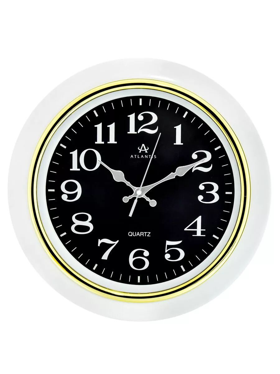 Часы настенные 1640А-W "Atlantis" белый (41,5*41,5*4,7см) А