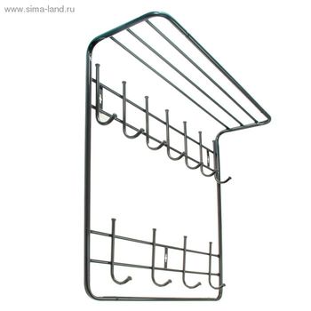 Вешалка настенная 11рожк. с полкой ВПТ-11 (2ярусн.) Иж.