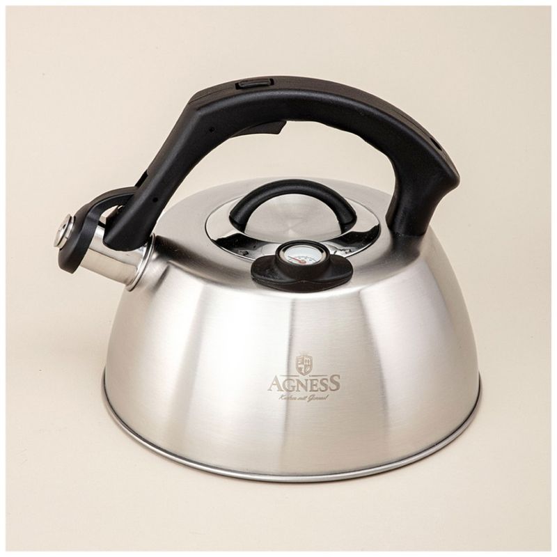 Чайник нерж. 908-067 2,8л. со свист. встроенный термометр ВД