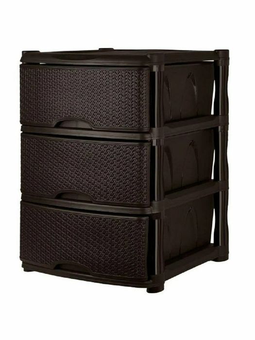 Комод 3секц. Keeplex Rattan ПЦ3772ТК (Темный каштан)