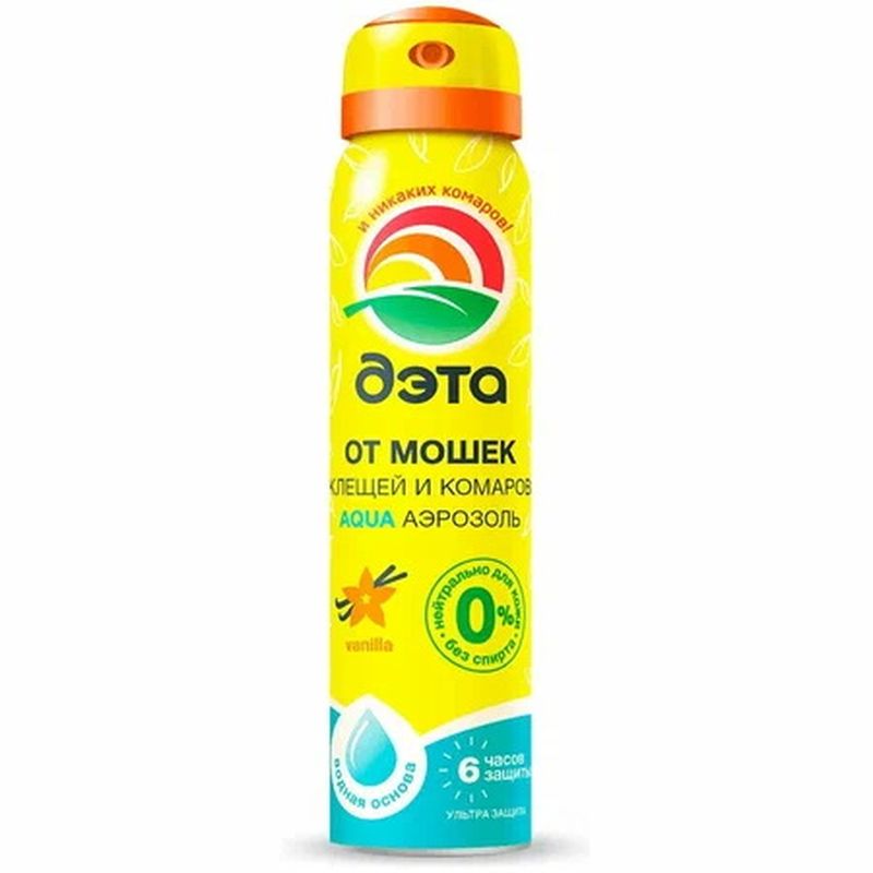 Аэрозоль ДЭТА (AQUA) от мошек и клещей 66705709/Л2598 100мл.