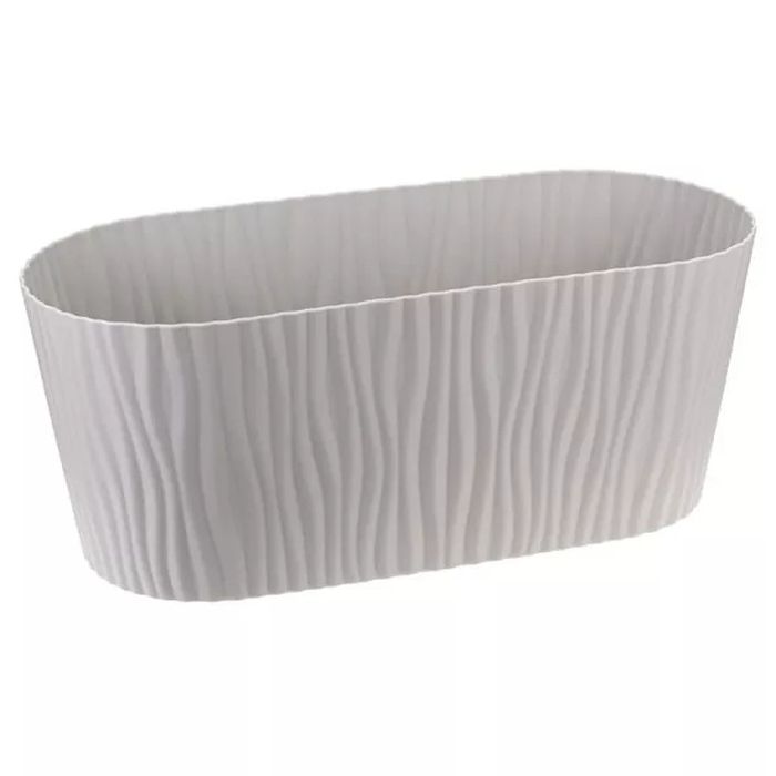 Кашпо ВОЛНА  4,2л. овал. с вкладышем КН3191К (кремовый)