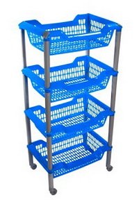 Этажерка 4 корзины "Джета" на колесиках С736 Мар.