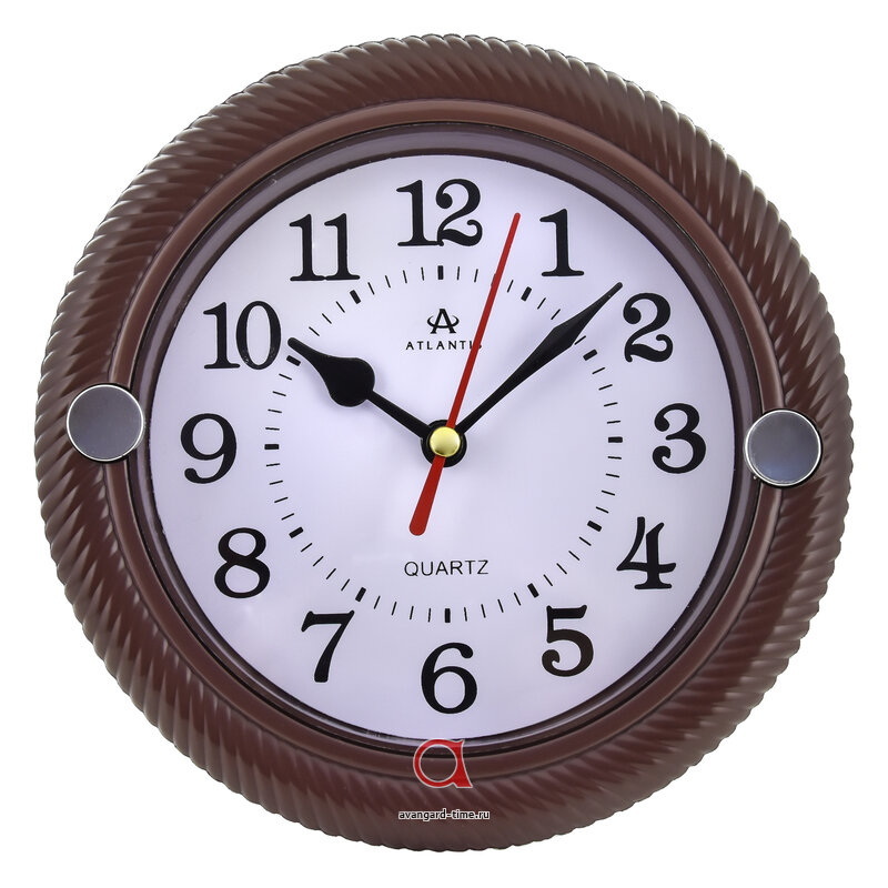 Часы настенные TLD-5992T "Atlantis" brown (d15,8*3,8см) А
