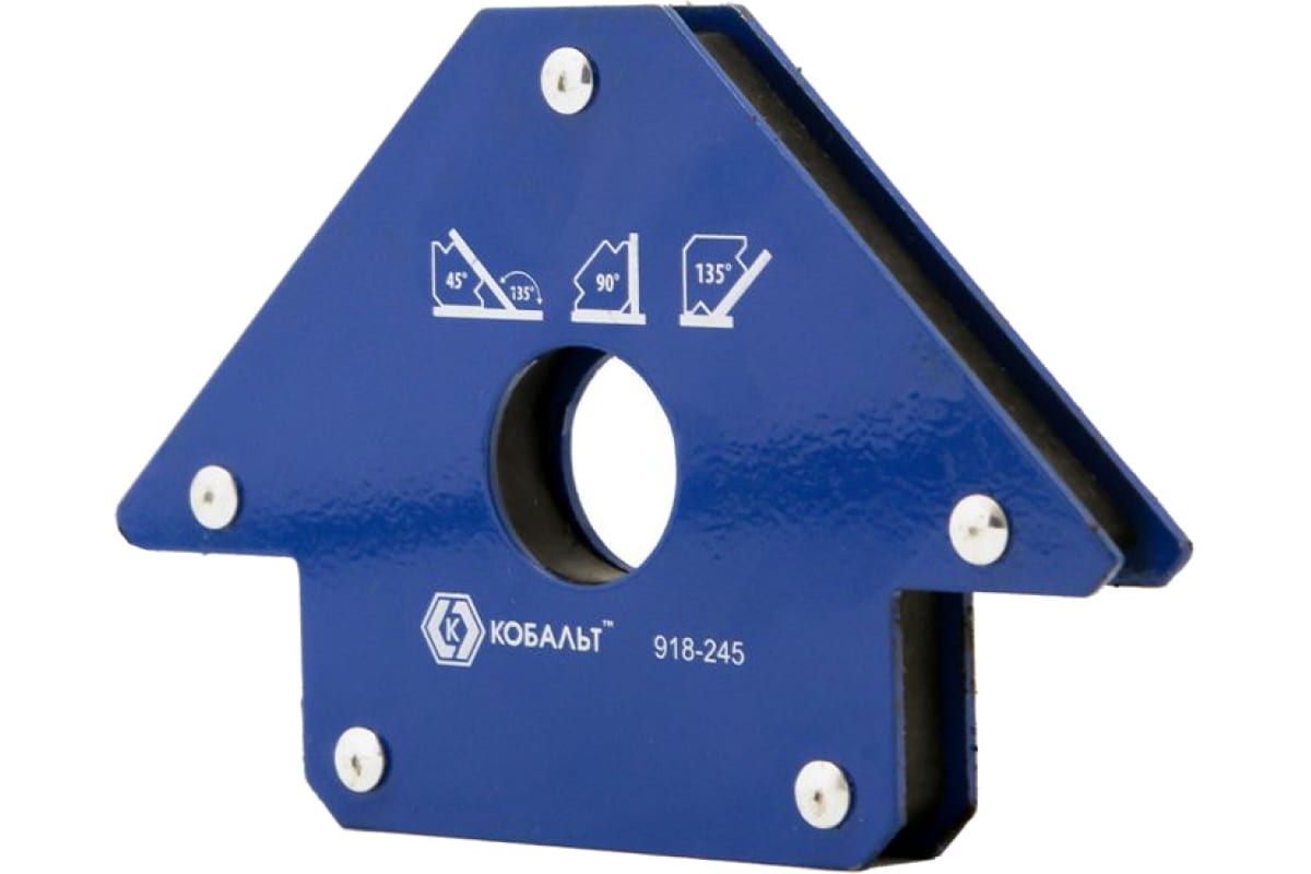 Угольник магнитный 100мм, 3угла 918-245 КОБАЛЬТ