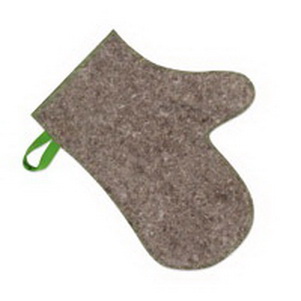 Рукавица банная Б44 войлок серый Е