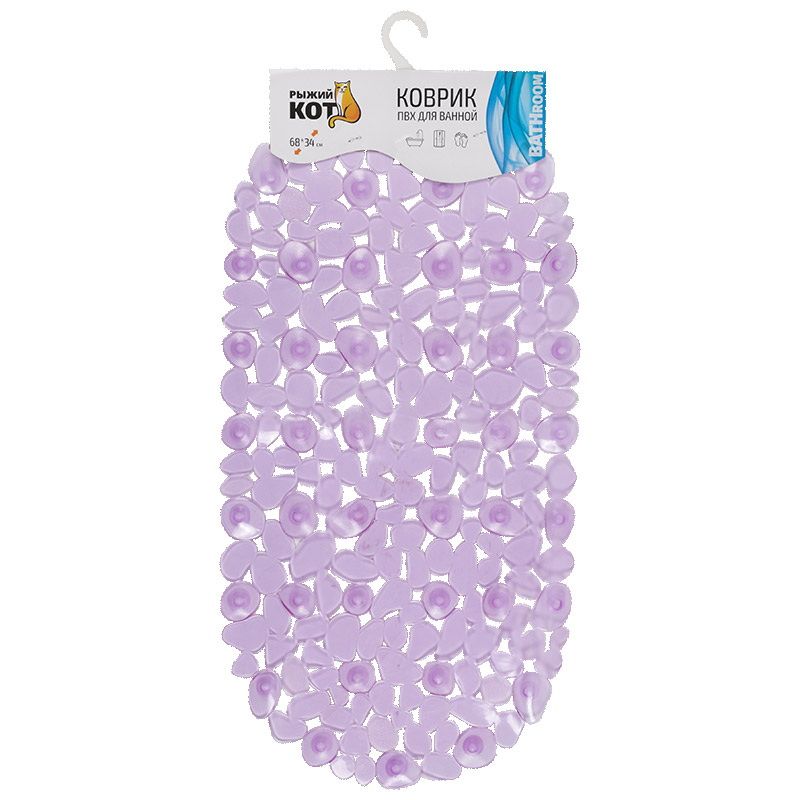 Коврик д/ванны на присосках 008623 "Камешки" 68*34см. СКР.