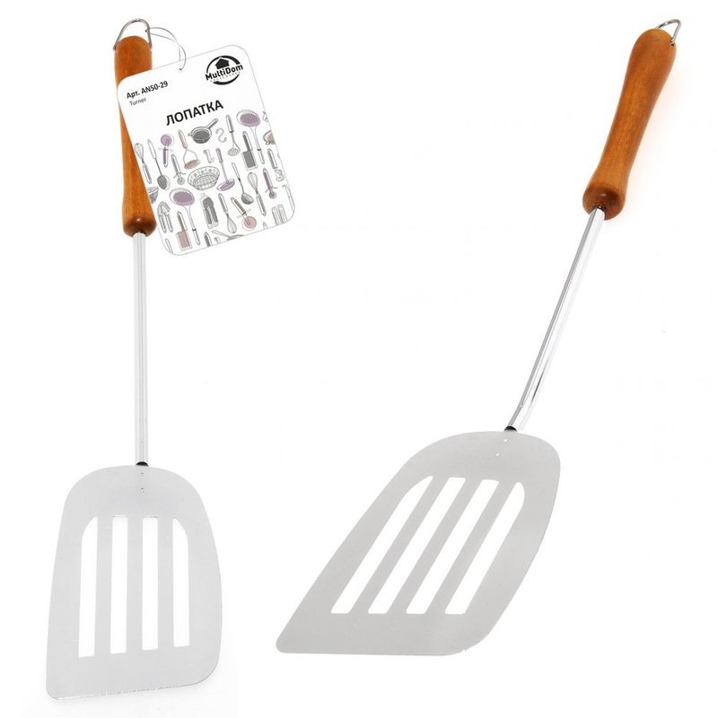 Лопатка хром. деревянная ручка М50-29 Мд