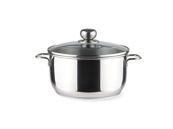 Кастрюля нерж.  2,5л. ТРС-3 1с2386/3с089 с объмн.руч. стекл.крышка  Аша