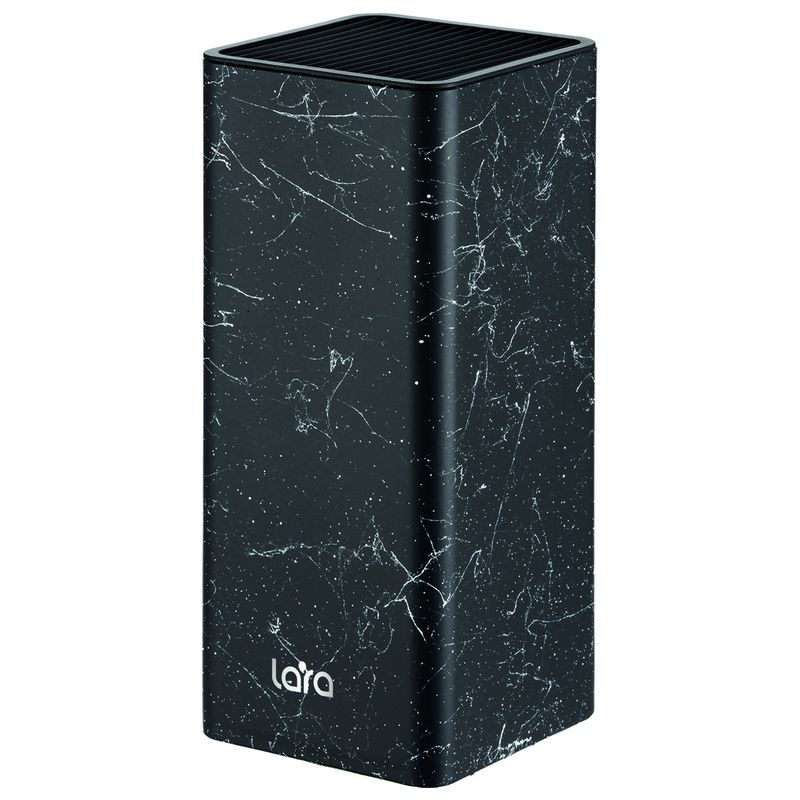 Подставка д/ножей LARA LR05-106 (квадрат.) черная