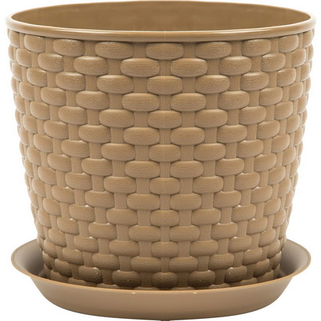 Кашпо ШАТО 29,0л. d38см. h30см КН3040КР (коричневый ротанг)