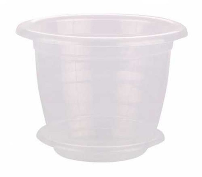 Горшок д/цв. (д/орхидеи) 3,5л. с подд. М7687 (прозрачн.)