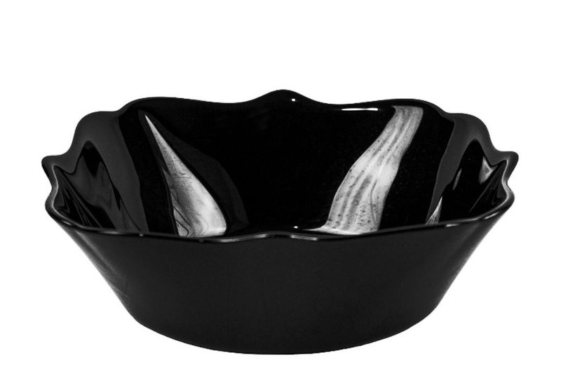 Салатник 10ч-скв7 квадрат. 16*16см. (черный) (48шт./кор.)