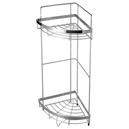 Полка д/ванной 2-х ярусная COZY-CR-4 312069 (30*11*40см) Скр.