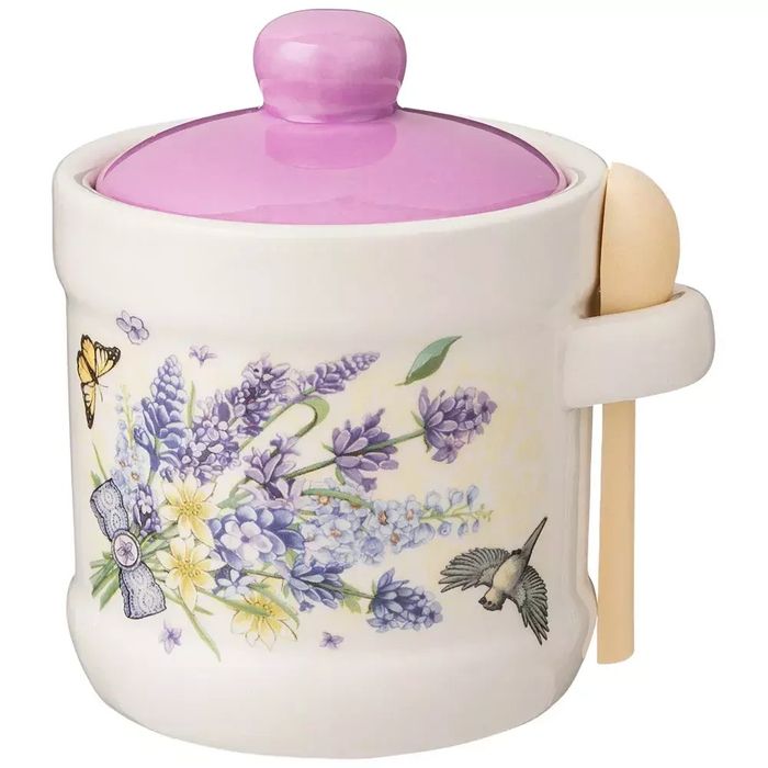 Банка д/сып.прод. 358-2032 "Прованс лаванда" 0,3л. с ложкой  ВД