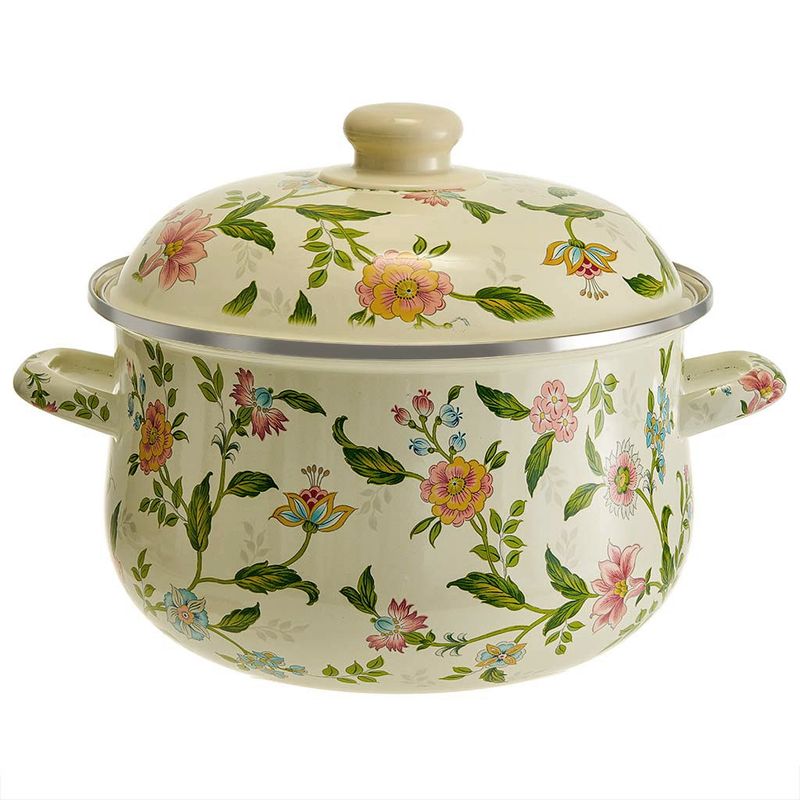 Кастрюля эмал. EM-1513 "Прованс" 5,0л. MetaLLoni  Дел.