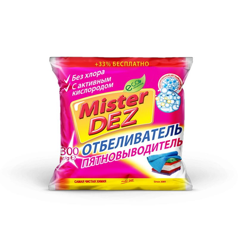 Отбеливатель-пятновыводитель MISTER DEZ ECO-CLEANING 300г. 31224/98 (с активным кислородом)