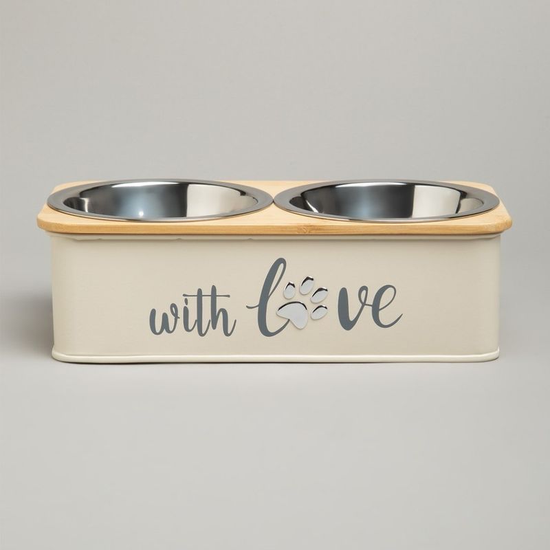 Миска д/животных двойная 790-397 (25,5*13*7см) на подставке ВД