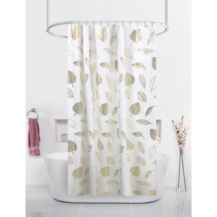 Занавес д/ван.комн. 180*200см. 13824 Золотой листопад ВТ-829984 М.