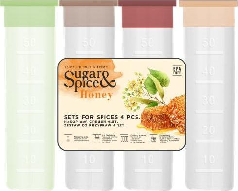 Набор д/специй ПЦ1123 Sugar&Spice Honey (4шт.)