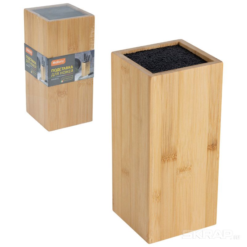 Подставка д/ножей 310911 BAMBOO (10.4*10.4*23см.) Скр