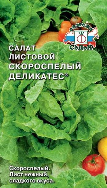Салат СКОРОСПЕЛЫЙ ДЕЛИКАТЕС (листовой) 0,5гр. (СеДек)