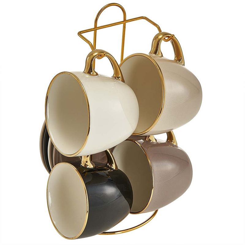 Чайный сервиз Ф11-059К/8 "Modern" (8пр.) на мет. подставке  Дел.