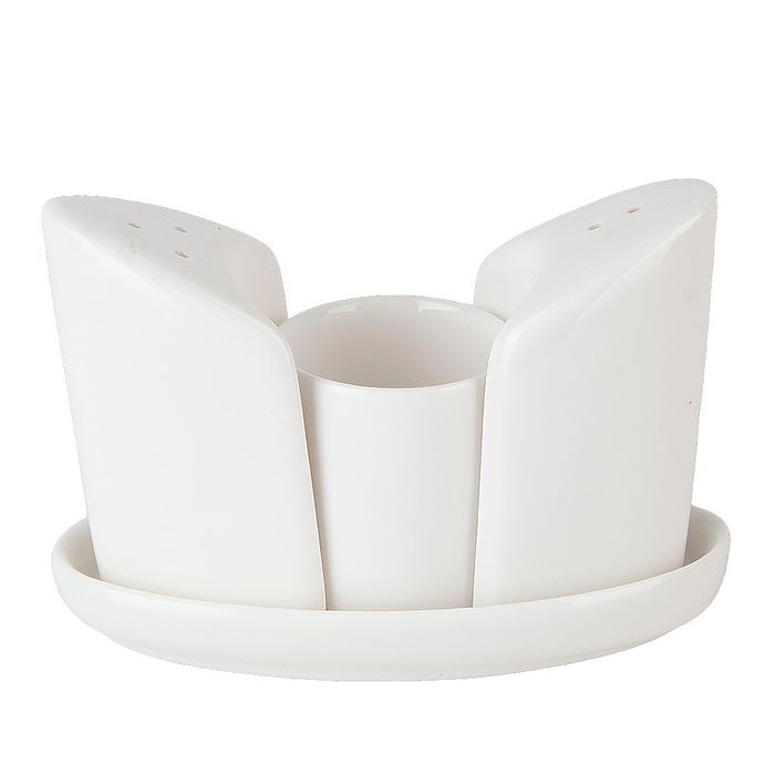 Набор для специй (солонка, перечница, подставка д/зубочисток) 0530206 "Маршмеллоу" (13*6*8,5см) ЕНС