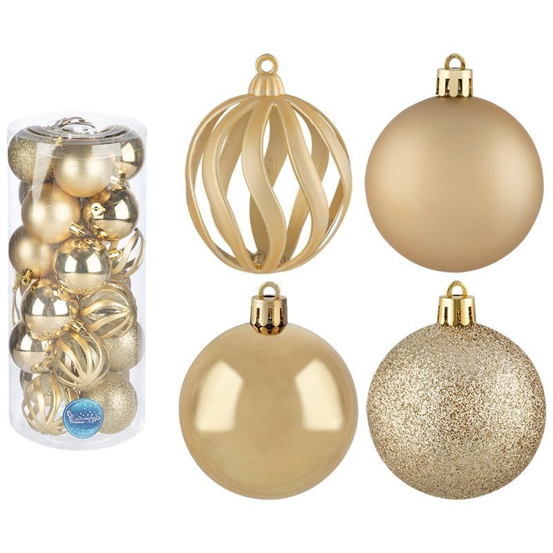 Шары SYQA-0123066 (набор 24шт.) d6см. 106292 (золото) Скр. Шары SYQA-0123066 (набор 24шт.) d6см. 106292 (золото) Скр.