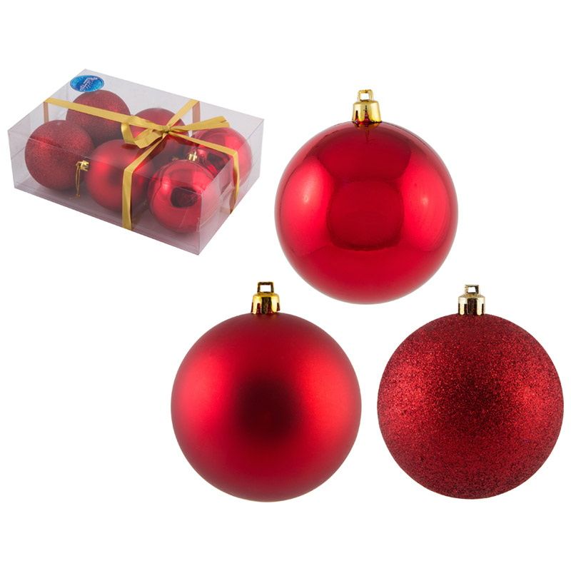 Шары PB8-6SMB-R (набор 6шт.) d8cм. 101631 (красн.) Скр.