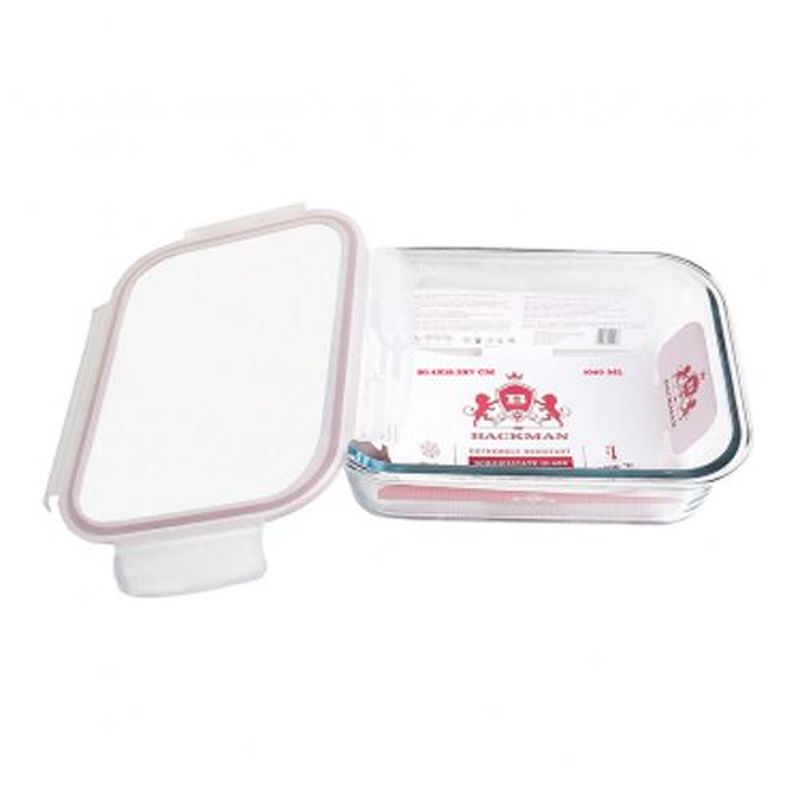 Контейнер BACKMAN BM-0105 1,04л. ( жаропр. стекло) пл. крышка