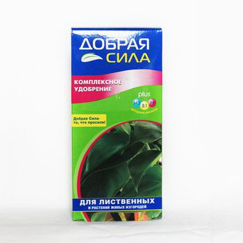 Удобрение жидкое ДОБРАЯ СИЛА (д/декор-листв. раст.) 250мл. DS21010121 .