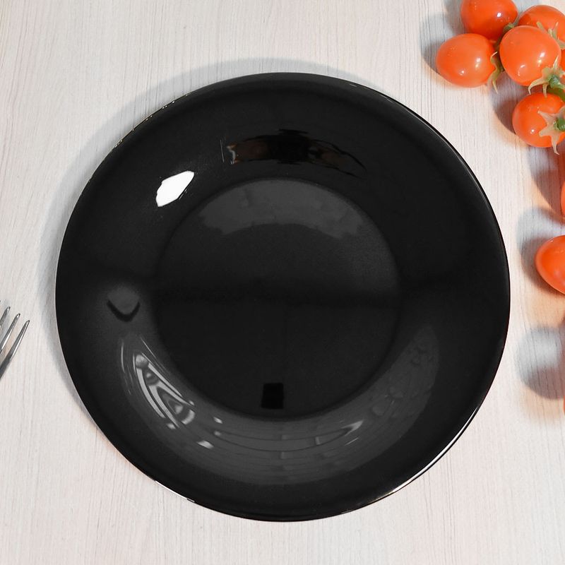 Тарелка обеденная HLXP-90 d=23см, Black волна