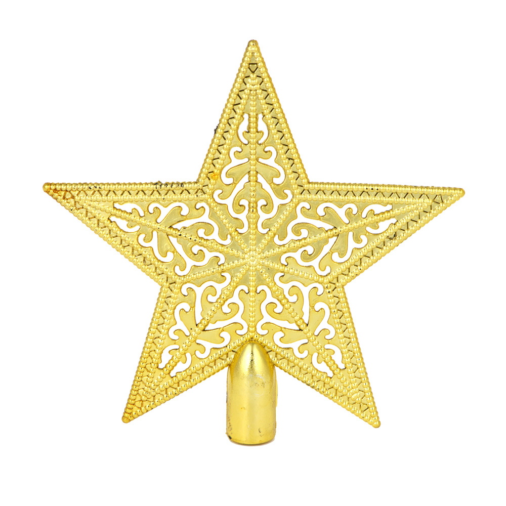 Верхушка "Звезда" 344-147 (10см.) золото Сноу Бум Гала