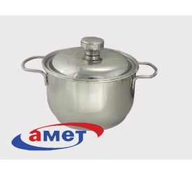 Кастрюля нерж.  1,75л. ТРС-3 1с532/3с98 прут.руч. метал.крышк. Аша